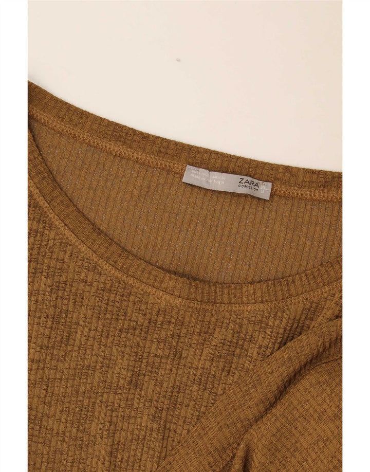 Zara ženska asimetrična prevelika bluza UK 16 Large kaki
