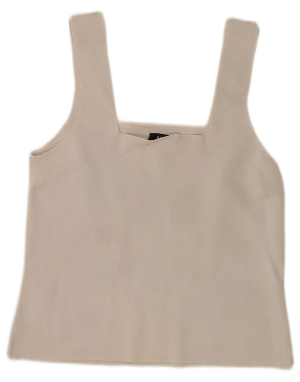 Reiss Ženska majica s kratkim rukavima UK 14 Large Off White Viskoza
