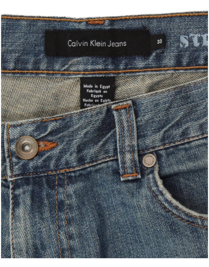 Calvin Klein muške traper kratke hlače W33 Srednje plavi pamuk