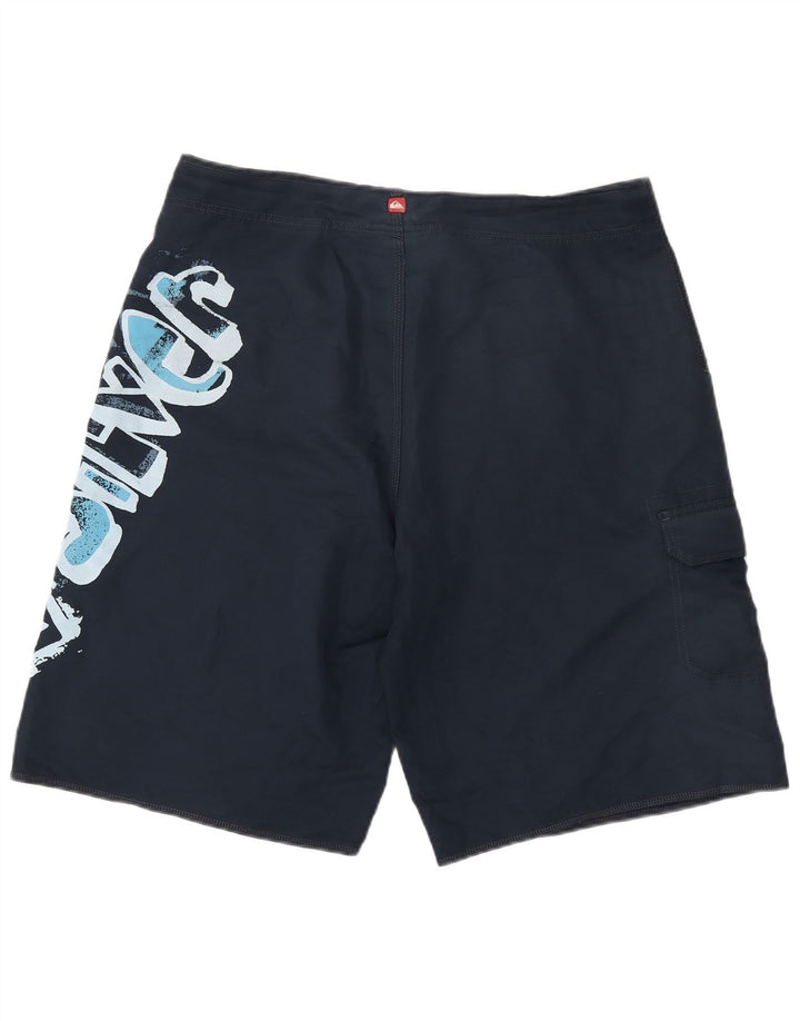 Quiksilver muške kratke hlače za kupanje s grafičkim motivima, veliki tamnoplavi poliester