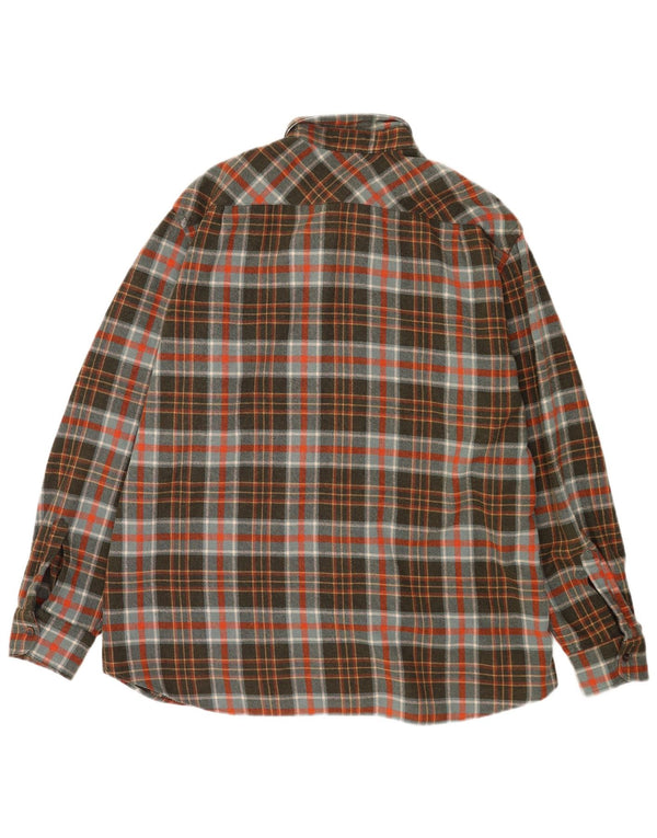 Vintage muška košulja od flanela Lumberjack XL kaki karirana