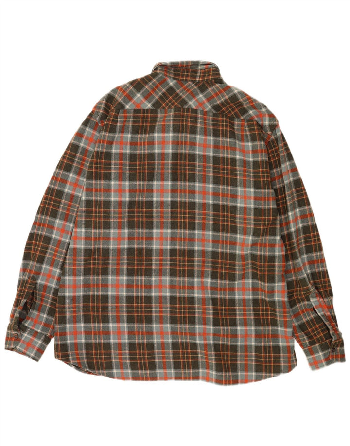 Vintage muška košulja od flanela Lumberjack XL kaki karirana