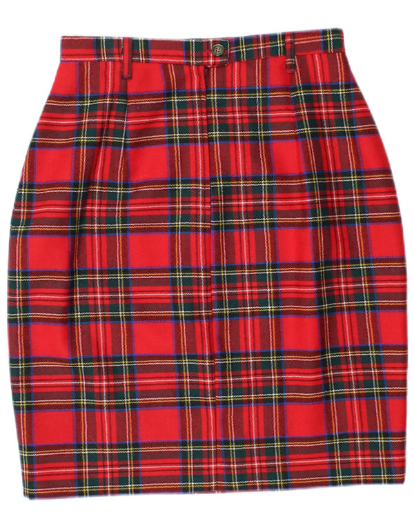 Vintage ženska pentil suknja visokog struka IT 46 veliki W26 crveni karirani