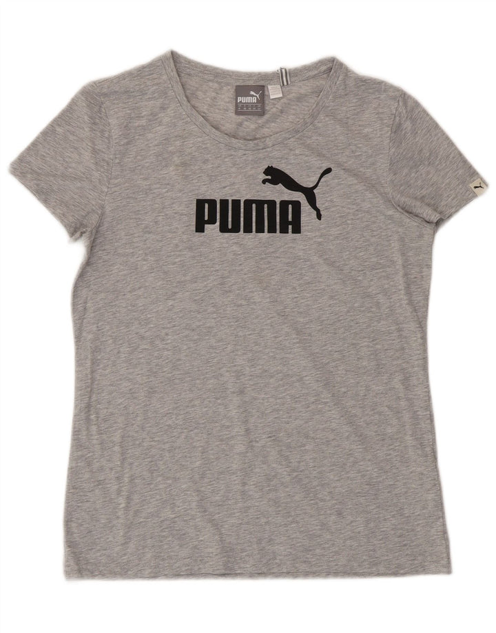 Puma majica kratkih rukava s grafičkim motivima, UK 12 srednje sivi poliester