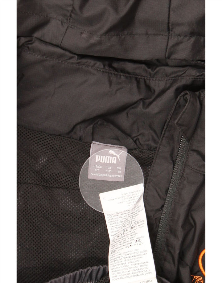 PUMA kišna jakna s kapuljačom za djevojčice 7-8 godina crna najlonska boja