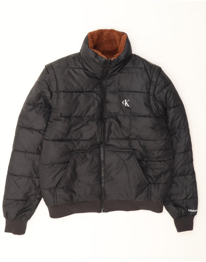 Calvin Klein muška reverzibilna podstavljena jakna UK 36 Small Brown Colourblock