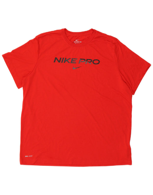 NIKE muška Dri Fit majica kratkih rukava 2XL, crveni poliester