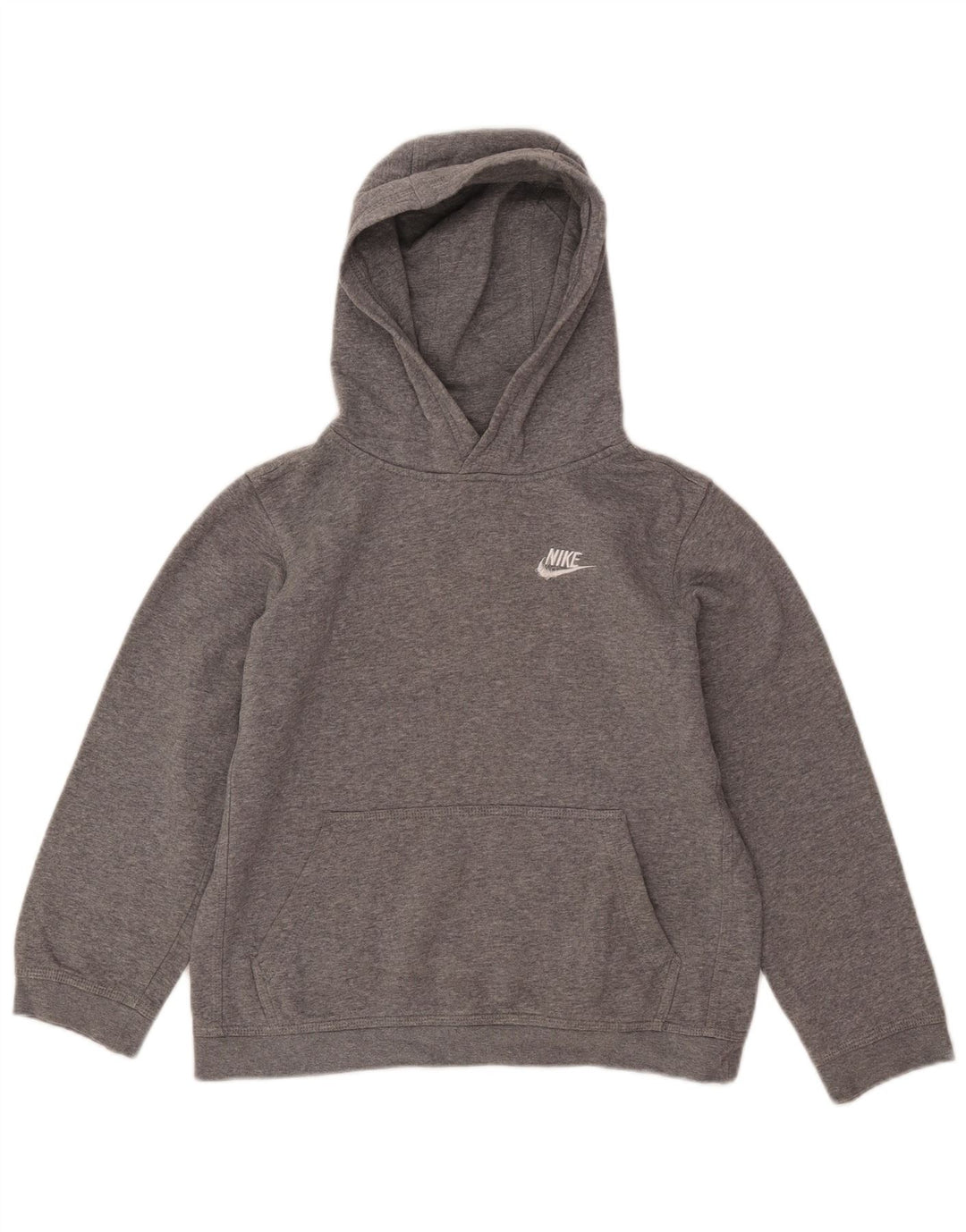 NIKE Boys Standard Fit Hoodie Džemper 12-13 godina veliki sivi pamuk