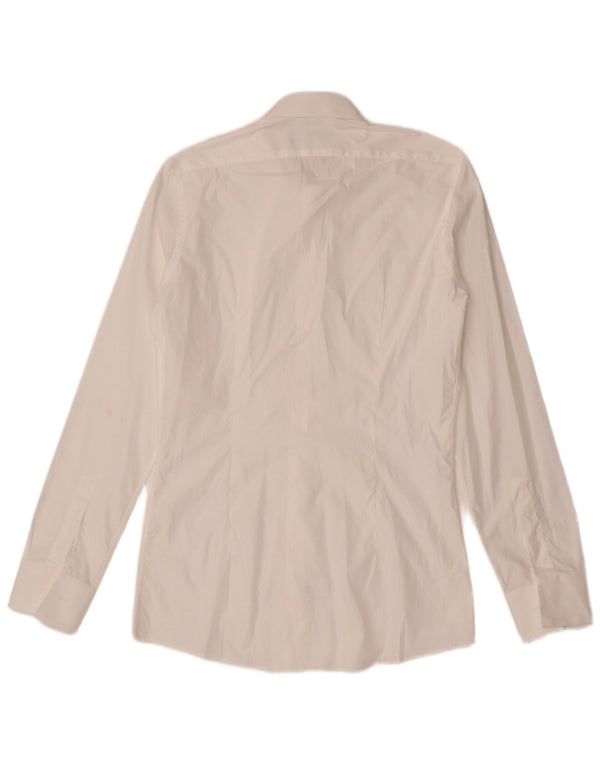 Carlo Pignatelli Mens Formal Shirt Size 38 15 Medium White Cotton