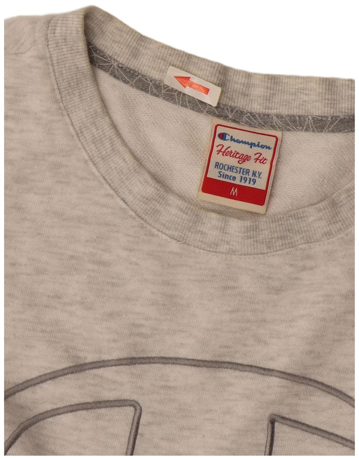 Champion Ženski Heritage Fit Graphic Sweatshirt Džemper UK 14 Srednje siva
