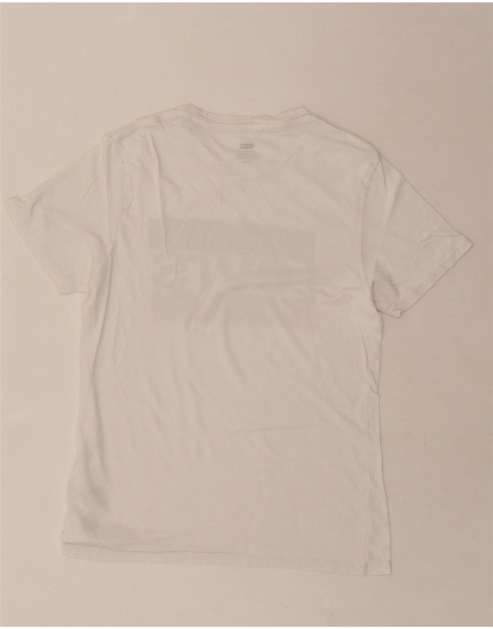 LEVI'S Mens Graphic T-Shirt Top Small White Cotton Vintage Levi's and Second-Hand Levi's from Messina Hembry 
