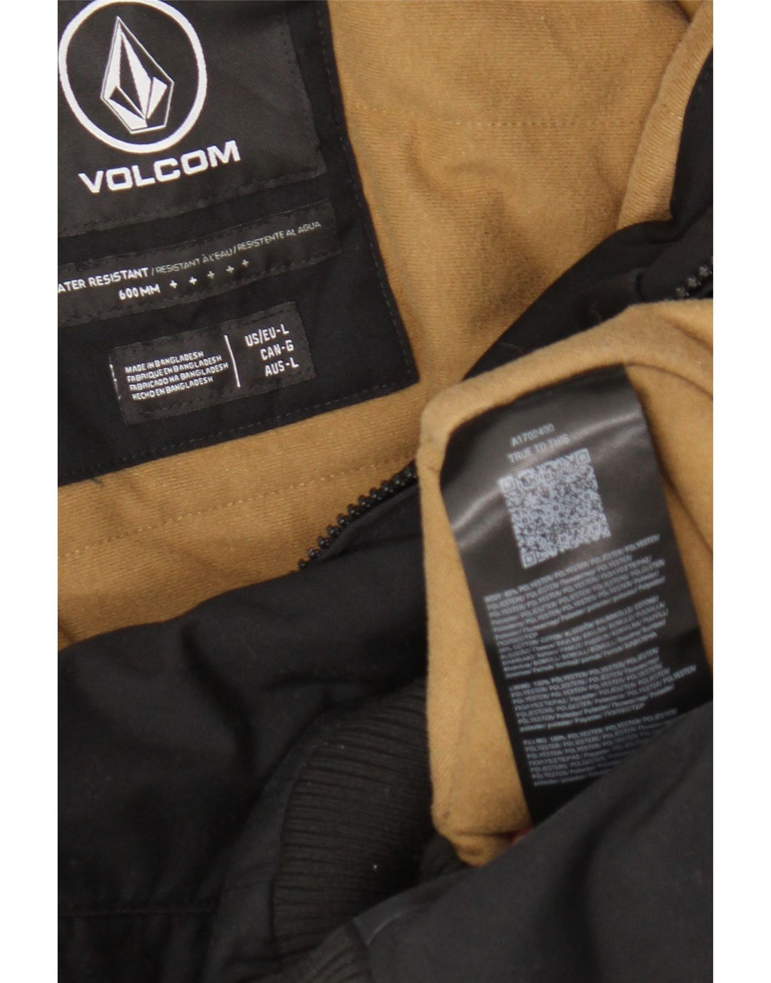 Volcom muška bomber jakna s kapuljačom UK 40 veliki crni poliester