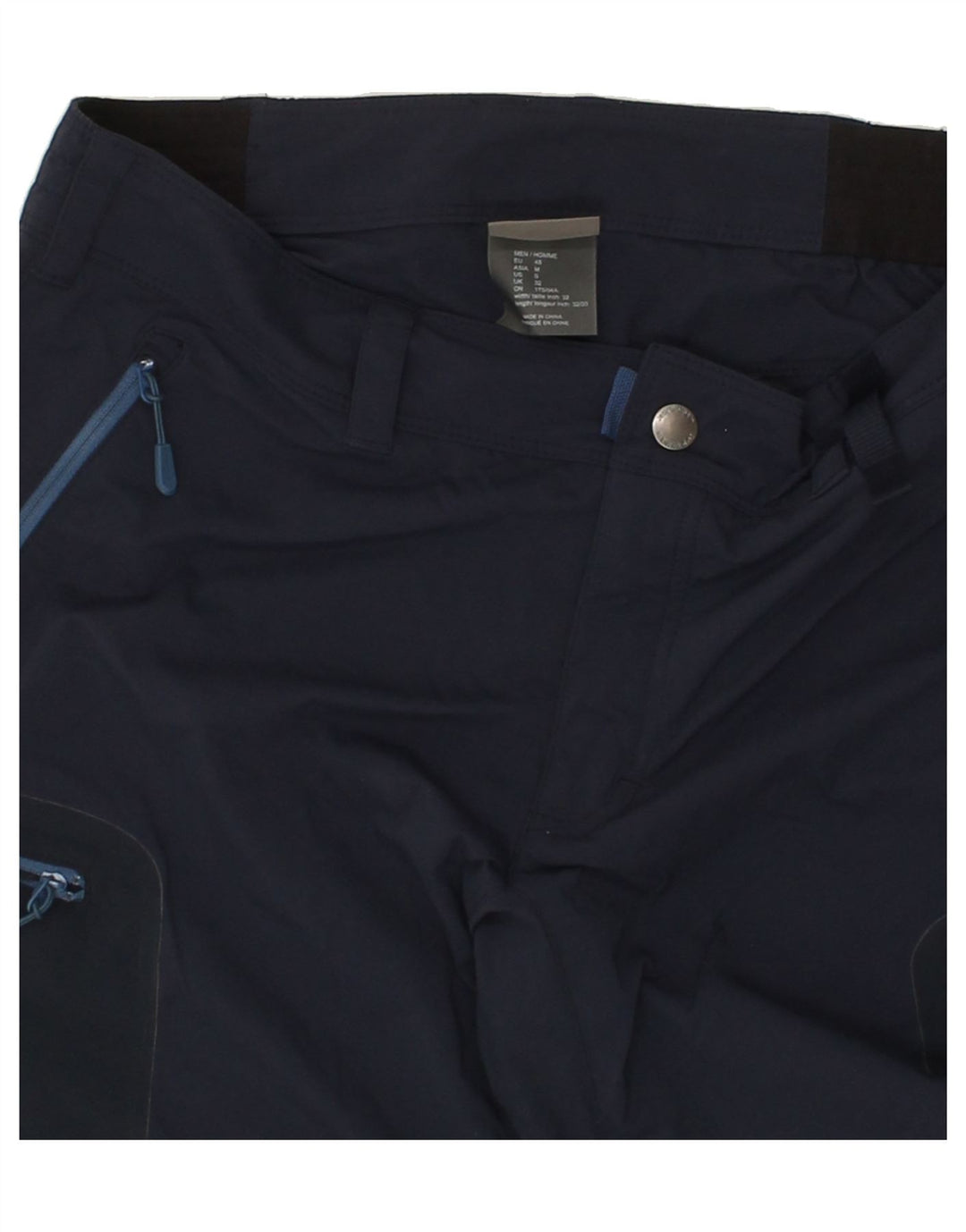 JACK WOLFSKIN Womens Straight Cargo Trousers W32 L25  Navy Blue Polyamide Vintage Jack Wolfskin and Second-Hand Jack Wolfskin from Messina Hembry 