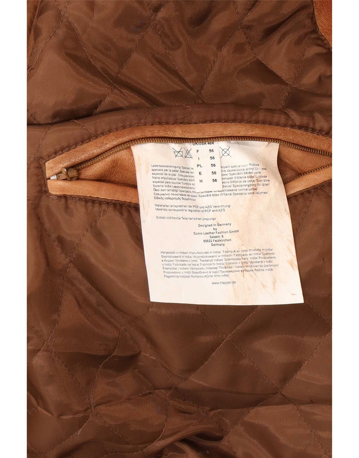 Trapper muška kožna jakna IT 56 3XL smeđa koža