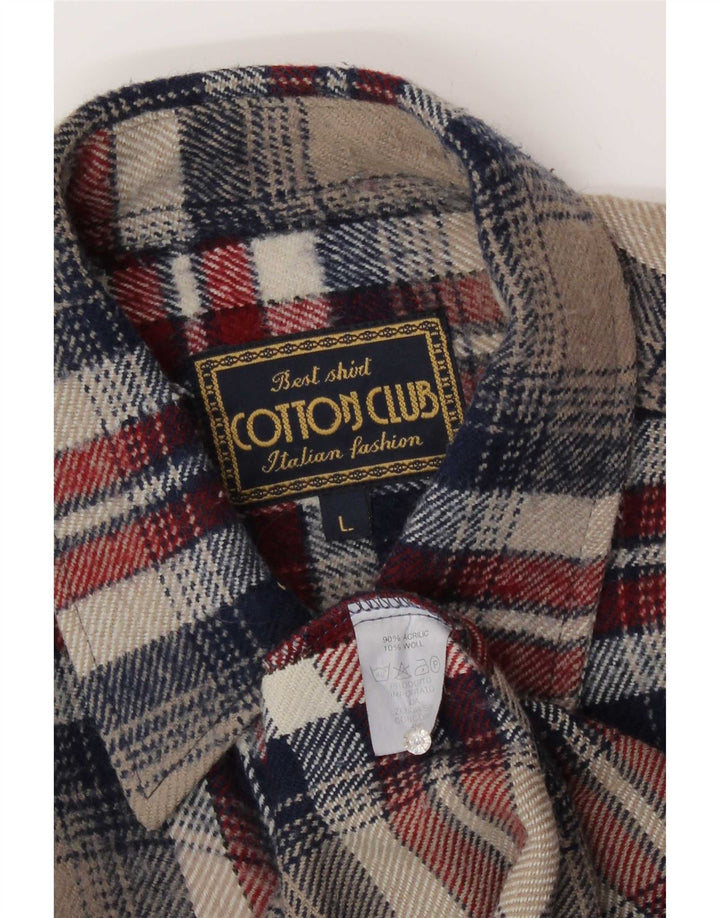 Cotton Club muška majica s velikim višebojnim kariranim akrilom