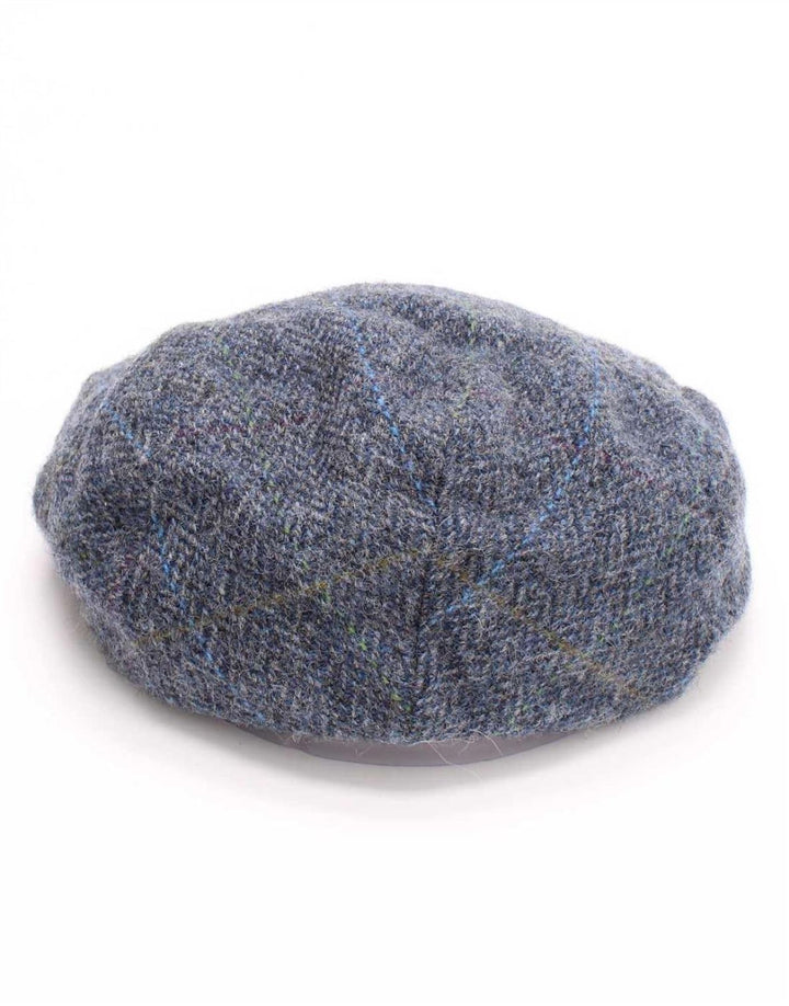 John Hanly muška ravna kapa XL plava riblja kost New Wool Classic