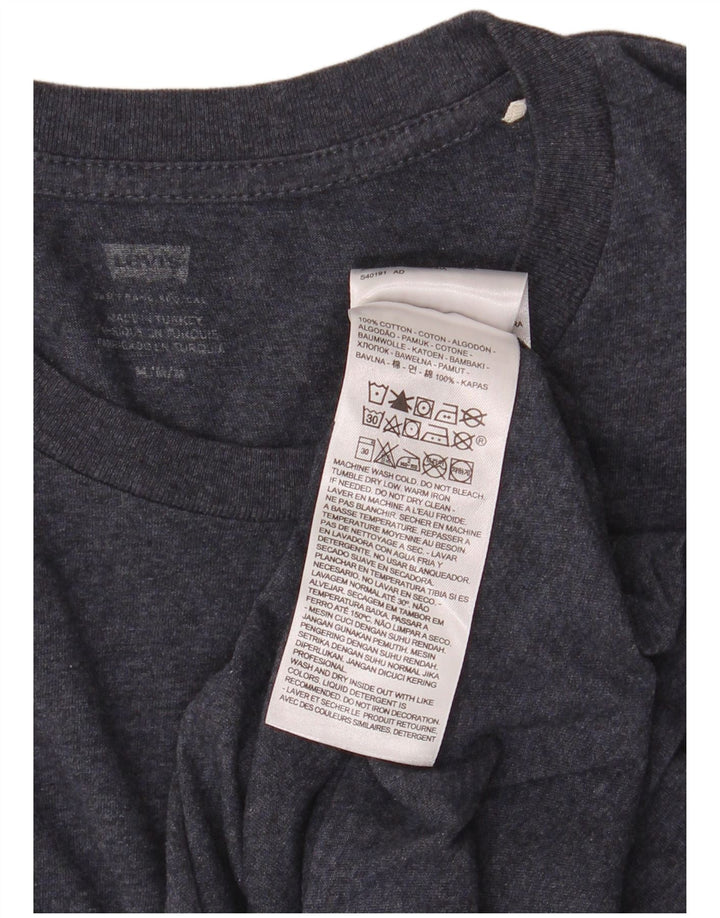 Gornji dio muške majice kratkih rukava Levi's srednje tamnoplavi flekasti pamuk