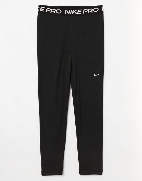 Nike Ženske Dri Fit Graphic Crop Leggings UK 12 Srednje crni poliester