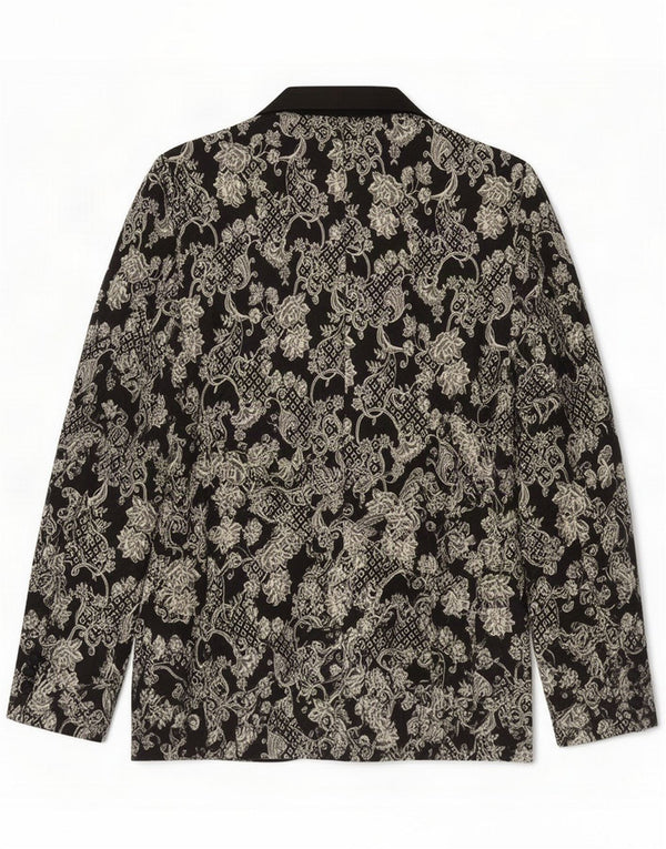 Vintage muška jakna s jednim gumbom UK 36 Small Black Paisley