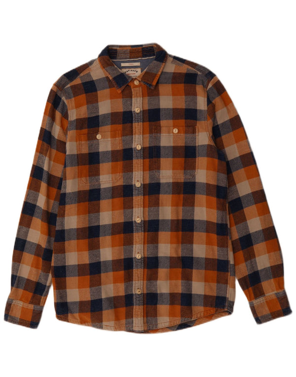 FAT FACE Mens Tall Flannel Shirt Medium Multicoloured Check Cotton