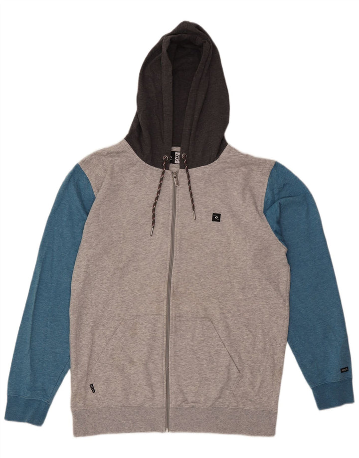 Rip Curl muški pulover s kapuljačom s patentnim zatvaračem, velika siva boja