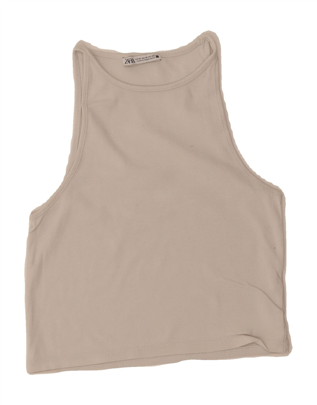 ZARA Girls Vest Top 7-8 Years Medium Off White Cotton Vintage Zara and Second-Hand Zara from Messina Hembry 