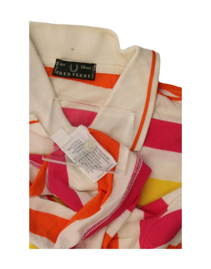 FRED PERRY Ragbi polo majica za djevojčice 13-14 godina Pamuk na šarene pruge