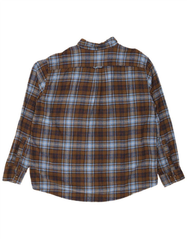 EDDIE BAUER Muška flanelska košulja 2XL kaki karirani pamuk
