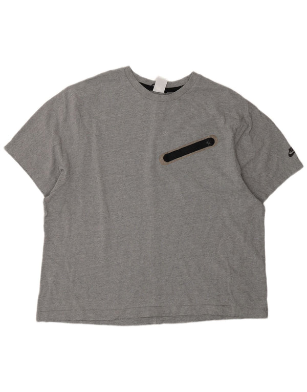 Nike Dri Fit majica kratkih rukava 2XL sivi pamuk