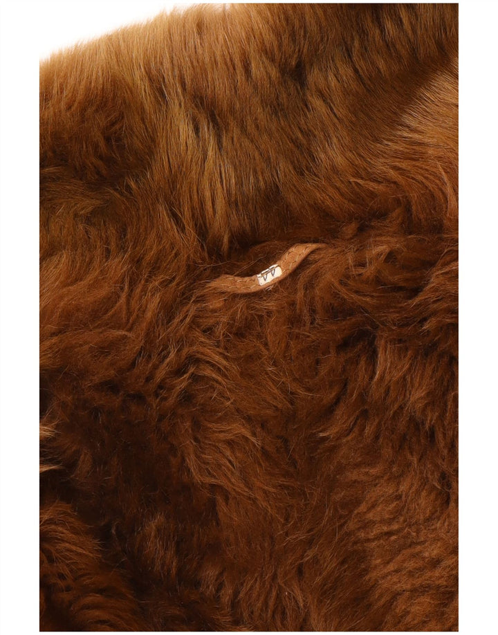 VINTAGE ženski preveliki kaput od šišmiša IT 44 Srednje smeđe šištre