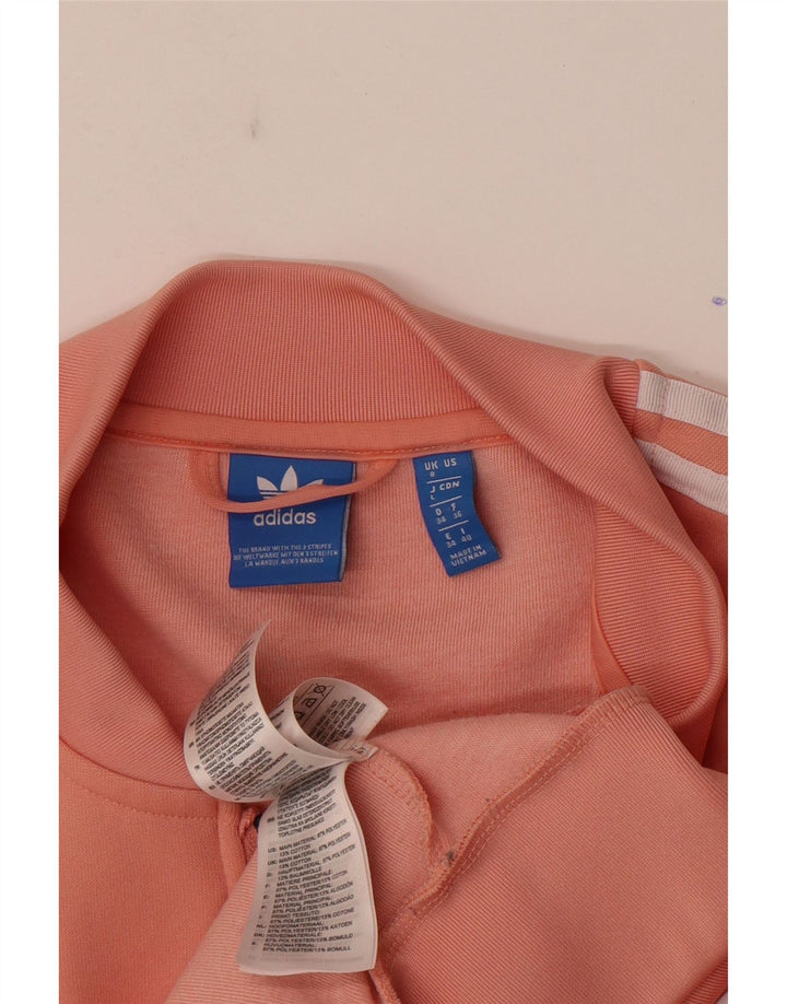 Adidas ženska gornja jakna trenirke UK 8, mali ružičasti poliester