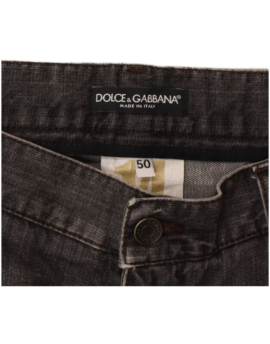 Ženske ravne traperice Dolce & Gabbana IT 50 XL W36 L32 sive