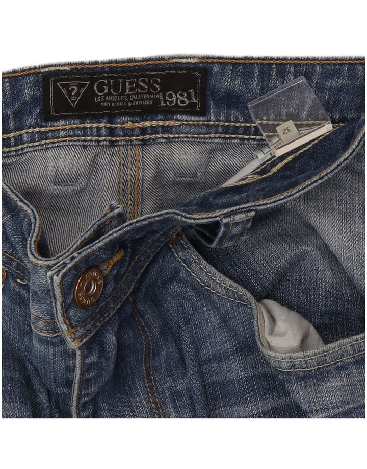Guess muške ravne traperice W32 L29 plavi pamuk