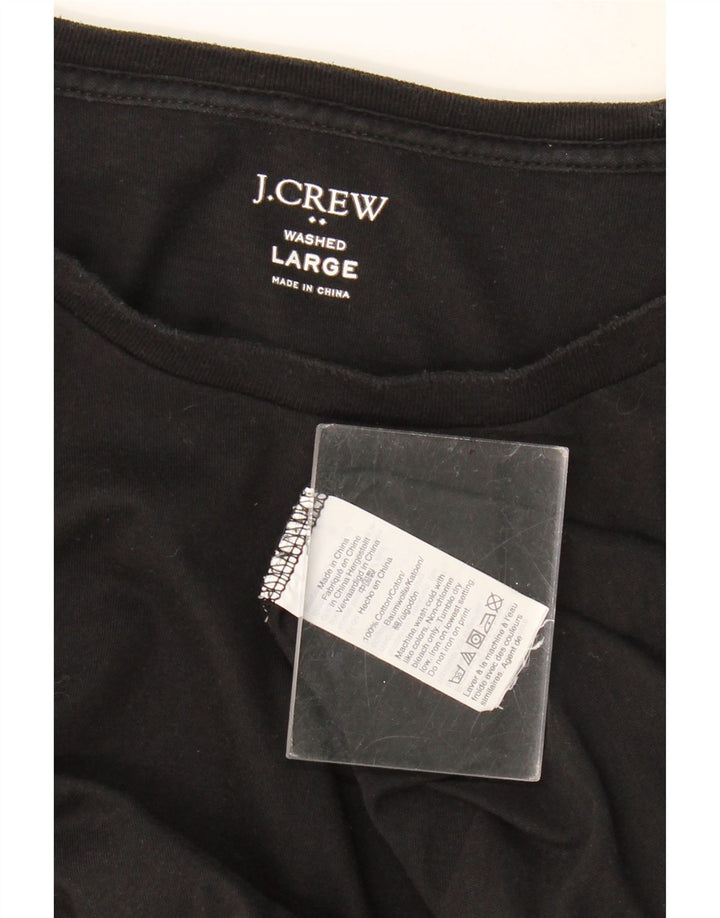 J. CREW Ženska majica dugih rukava UK 16 Veliki crni pamuk