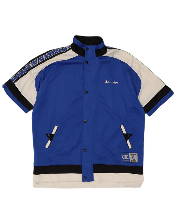 Gornja jakna trenirke Champion Boys Graphic 13-14 Years XL Blue Colourblock