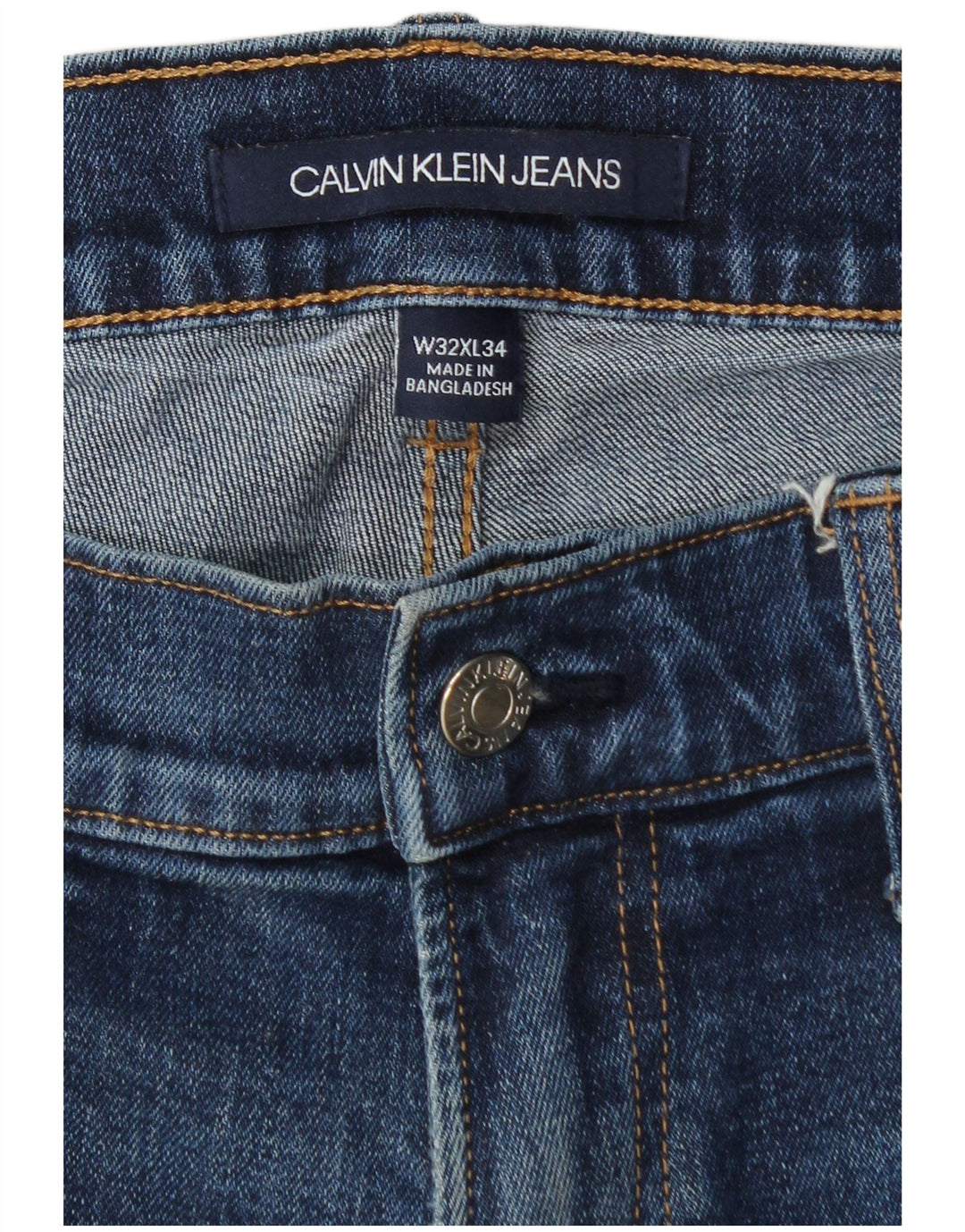 Calvin Klein Muške uske traperice W32 L34 Plavi pamuk