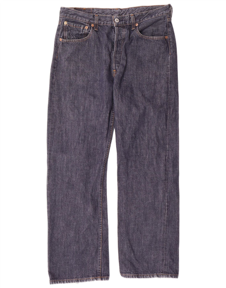 LEVI'S muške 501 ravne traperice W34 L30 tamnoplavi pamuk