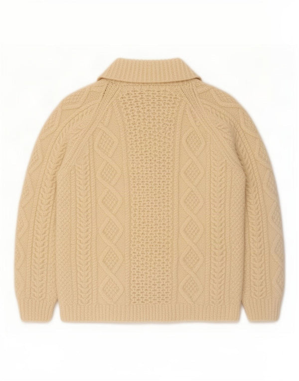 Vintage ženski kardigan pulover UK 8 Small Beige
