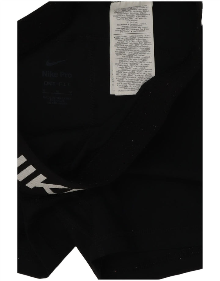 Nike Ženske Dri Fit Graphic Sport Shorts UK 12 Srednji crni poliester