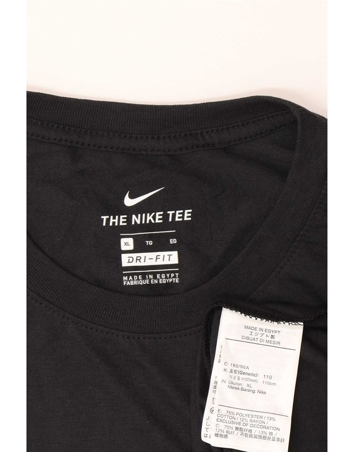 Nike Dri Fit Graphic T-Shirt Top XL crni poliester