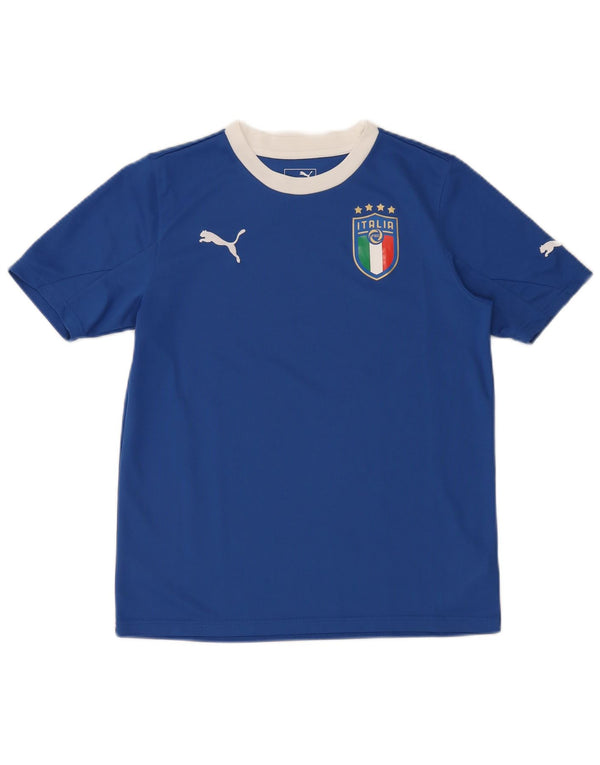 Puma Boys Italia Majica kratkih rukava s grafičkim motivima 13-14 godina plava poliester