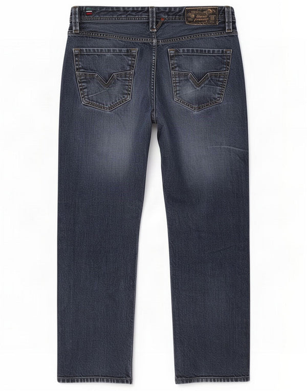 Diesel Mens Larkee Regular Straight Jeans W30 L30 Blue Cotton