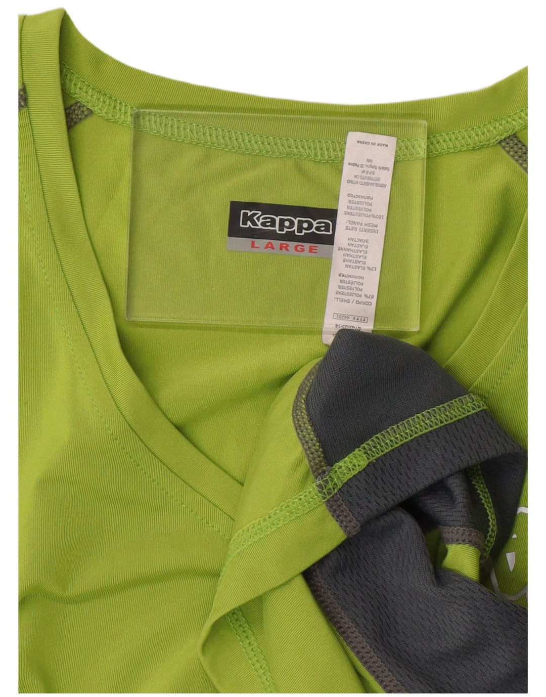 KAPPA Ženska grafička majica kratkih rukava UK 16 Veliki zeleni poliester u boji