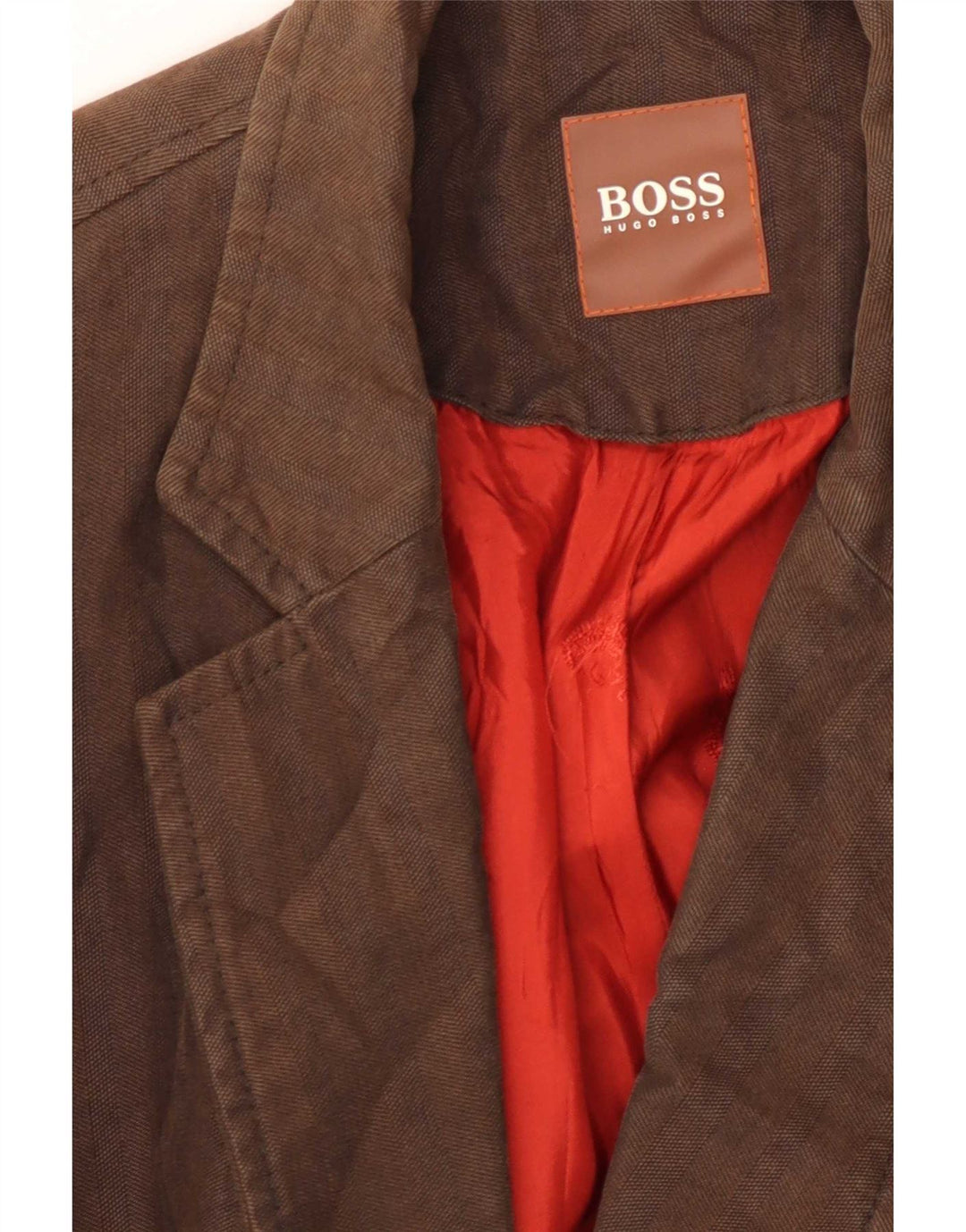 Hugo Boss muška jakna s 2 gumba EU 54 2XL smeđi pamuk