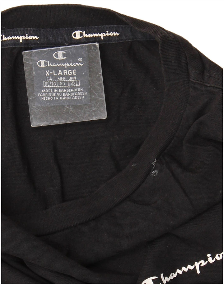 CHAMPION Mens T-Shirt Top XL Black