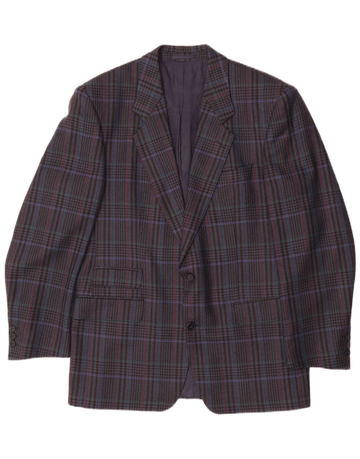 HUGO BOSS Muška jakna sa 2 gumba EU 50 velika tamnoplava houndstooth