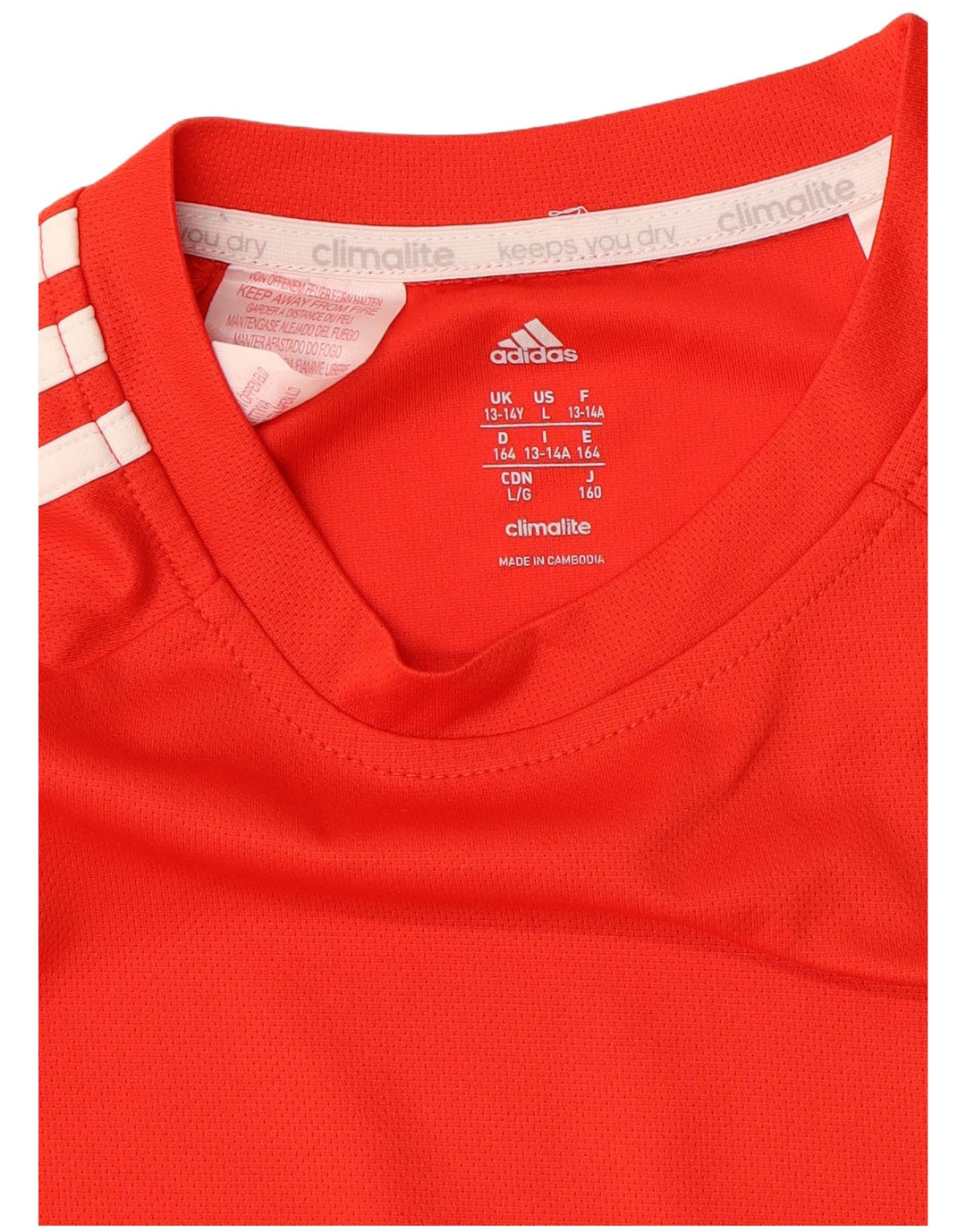 ADIDAS Climalite T-Shirt majica za dječake 13-14 godina, narančasta boja