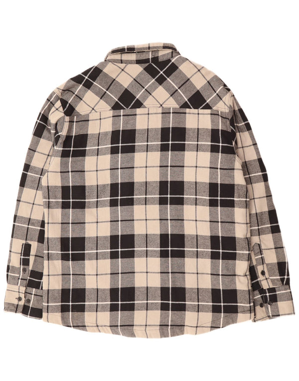 VINTAGE muška košulja od flanela Lumberjack XL crni karirani pamuk