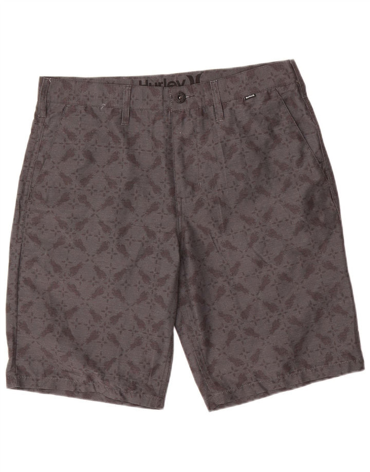 Hurley muške chino kratke hlače W33 srednje sive geometrijske boje od poliestera