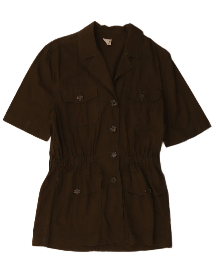 BENETTON Ženska jakna sa 4 gumba kratkih rukava IT 42 Srednje kaki